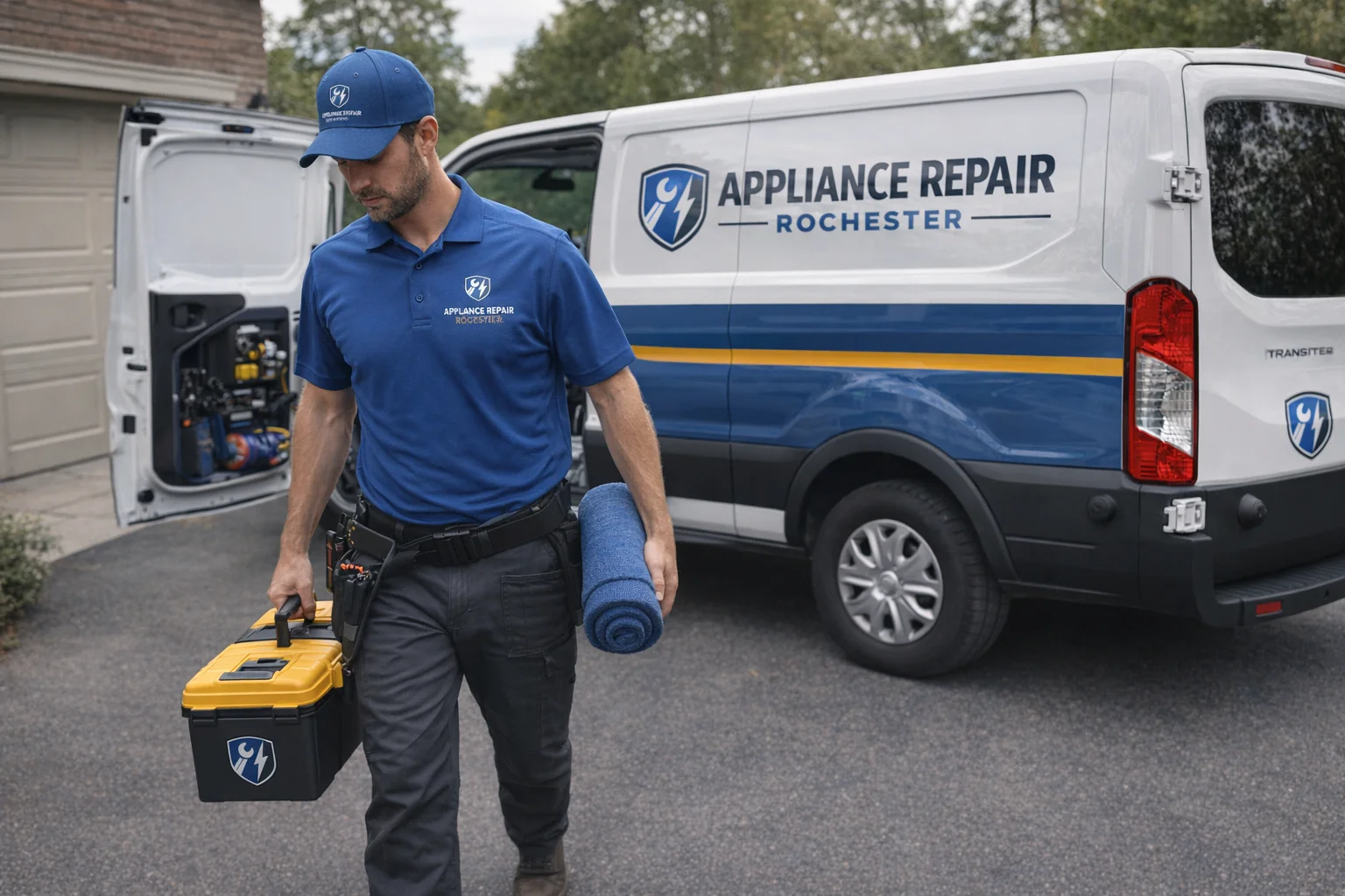 Appliance Repair Rochester - Technician Unloading